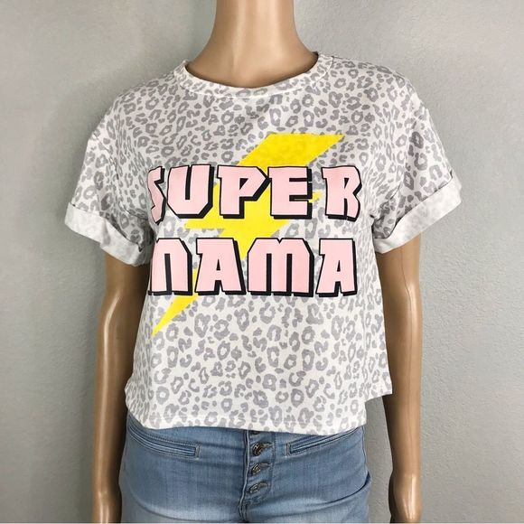 Super Mama Leopard Cropped Knit Top - Picture 5 of 8